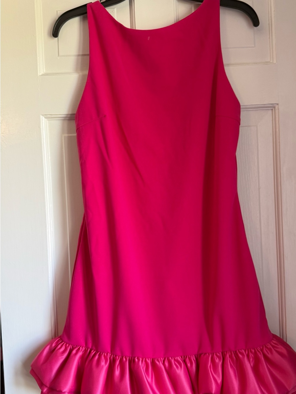 SHEIN Hot Pink Sleeveless Dress with Ruffle Hem